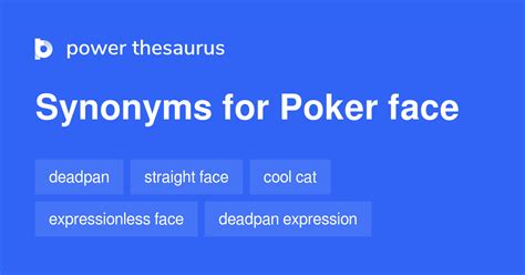 poker face synonym|Origin Of The Phrase Poker Face.